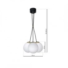 Pendant lamp SPARTA BLACK / GOLD 3xE14