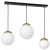 Pendant lamp SPARTA BLACK / GOLD 3xE14