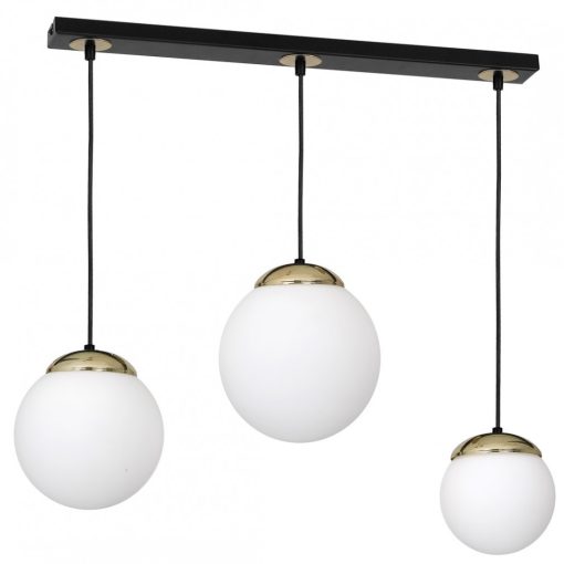 Pendant lamp SPARTA BLACK / GOLD 3xE14