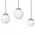 Pendant lamp SPARTA BLACK / GOLD 3xE14