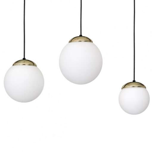 Pendant lamp SPARTA BLACK / GOLD 3xE14