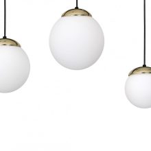 Pendant lamp SPARTA BLACK / GOLD 3xE14