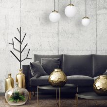 Pendant lamp SPARTA BLACK / GOLD 3xE14