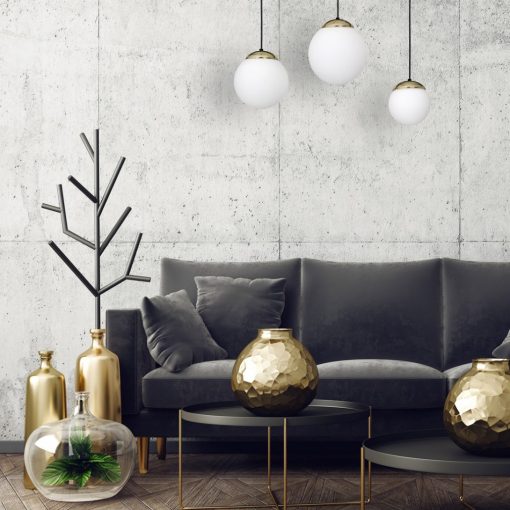 Pendant lamp SPARTA BLACK / GOLD 3xE14