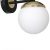 Wall lamp SPARTA BLACK / GOLD 1xE14