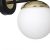 Wall lamp SPARTA BLACK / GOLD 1xE14