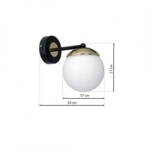 Wall lamp SPARTA BLACK / GOLD 1xE14