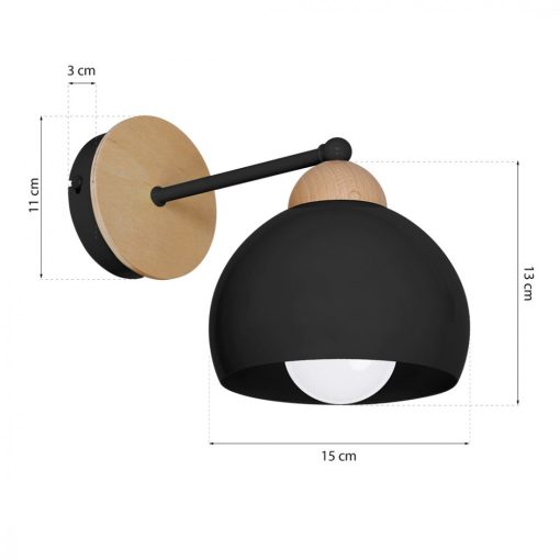 Wall lamp DAMA BLACK 1xE27