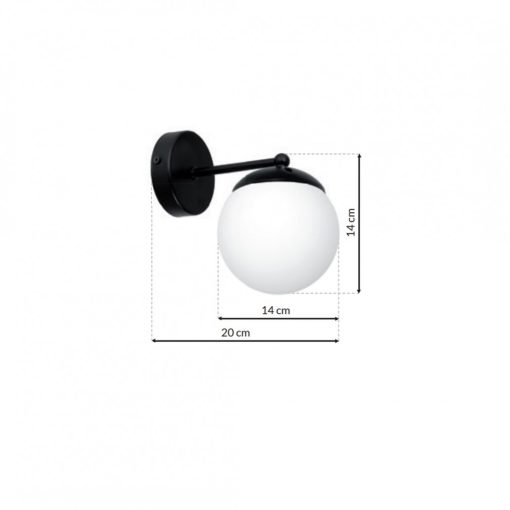 Wall lamp LIMA BLACK 1xE14