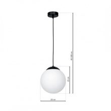 Pendant lamp LIMA BLACK 1xE27