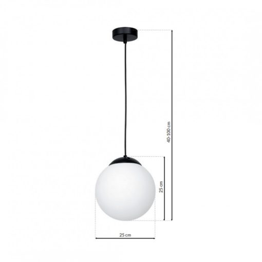 Pendant lamp LIMA BLACK 1xE27