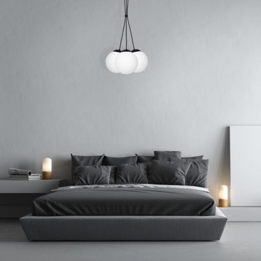 Pendant lamp LIMA BLACK 3xE14