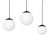 Pendant lamp LIMA BLACK 3xE14