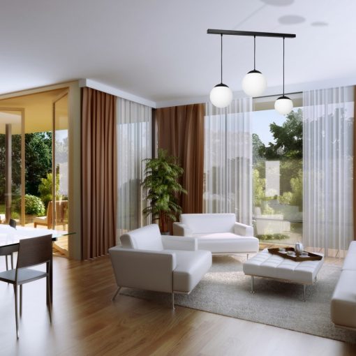 Pendant lamp LIMA BLACK 3xE14