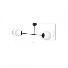 Ceiling  lamp LIMA BLACK 2xE14
