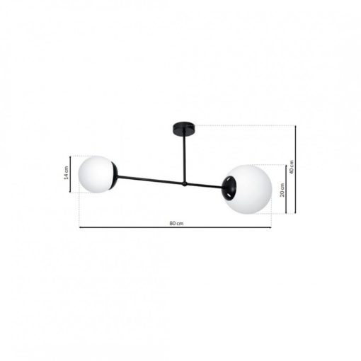 Ceiling  lamp LIMA BLACK 2xE14