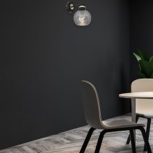 Wall lamp OMEGA BLACK/GOLD 1xE27