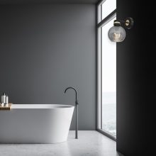 Wall lamp OMEGA BLACK/GOLD 1xE27