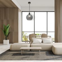 Pendant lamp OMEGA BLACK/GOLD 1xE27