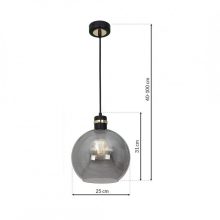 Pendant lamp OMEGA BLACK/GOLD 1xE27