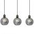 Pendant lamp OMEGA BLACK/GOLD 3xE27