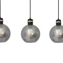 Pendant lamp OMEGA BLACK/GOLD 3xE27
