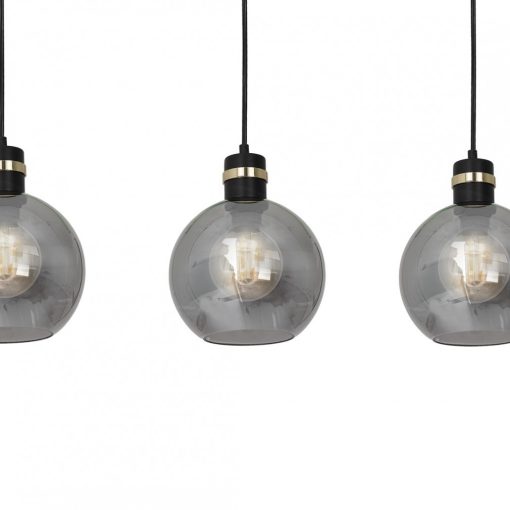 Pendant lamp OMEGA BLACK/GOLD 3xE27