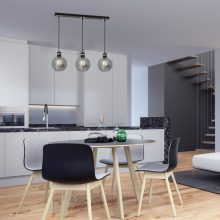 Pendant lamp OMEGA BLACK/GOLD 3xE27