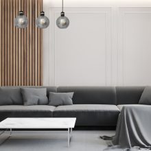 Pendant lamp OMEGA BLACK/GOLD 3xE27