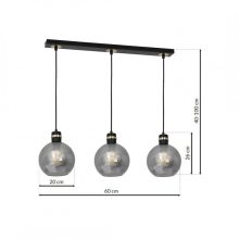 Pendant lamp OMEGA BLACK/GOLD 3xE27