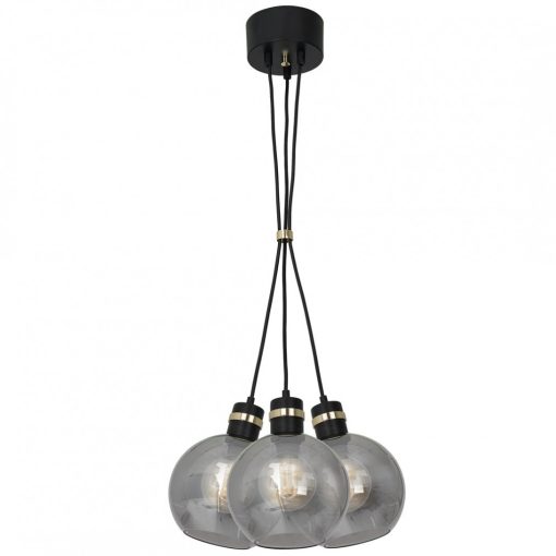 Pendant lamp OMEGA BLACK/GOLD 3xE27