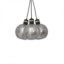Pendant lamp OMEGA BLACK/GOLD 3xE27