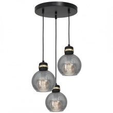 Pendant lamp OMEGA BLACK/GOLD 3xE27