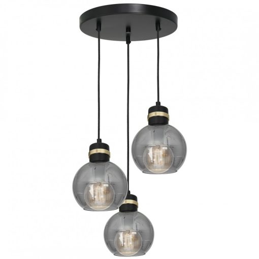 Pendant lamp OMEGA BLACK/GOLD 3xE27