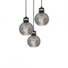 Pendant lamp OMEGA BLACK/GOLD 3xE27