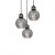 Pendant lamp OMEGA BLACK/GOLD 3xE27