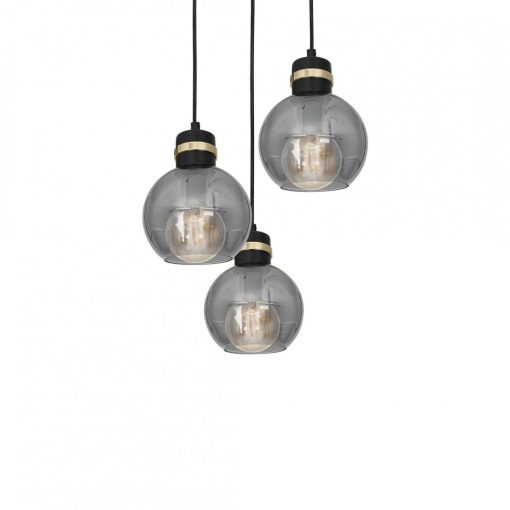 Pendant lamp OMEGA BLACK/GOLD 3xE27