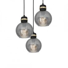 Pendant lamp OMEGA BLACK/GOLD 3xE27