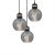 Pendant lamp OMEGA BLACK/GOLD 3xE27