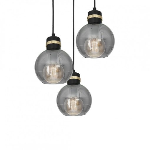 Pendant lamp OMEGA BLACK/GOLD 3xE27