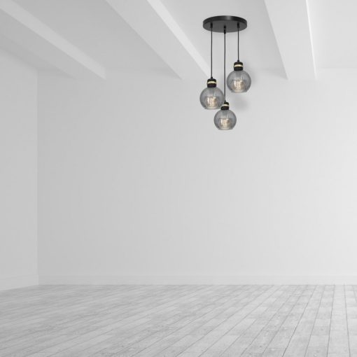 Pendant lamp OMEGA BLACK/GOLD 3xE27