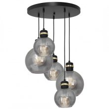 Pendant lamp OMEGA BLACK/GOLD 5xE27  Koło