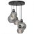 Pendant lamp OMEGA BLACK/GOLD 5xE27  Koło