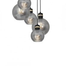 Pendant lamp OMEGA BLACK/GOLD 5xE27  Koło