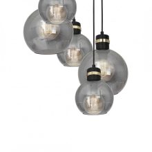 Pendant lamp OMEGA BLACK/GOLD 5xE27  Koło