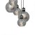 Pendant lamp OMEGA BLACK/GOLD 5xE27  Koło