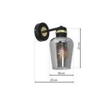 Wall lamp RICHMOND BLACK / GOLD 1xE27