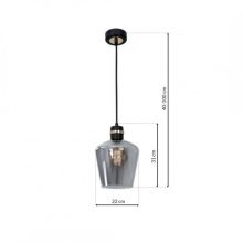 Pendant lamp RICHMOND BLACK / GOLD 1xE27