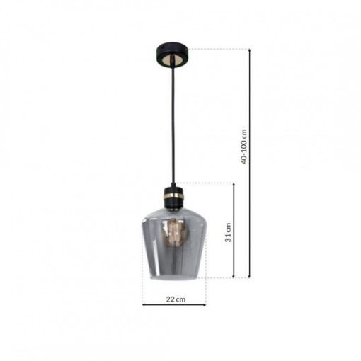 Pendant lamp RICHMOND BLACK / GOLD 1xE27
