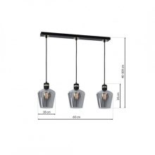 Pendant lamp RICHMOND BLACK / GOLD 3xE27  Listwa